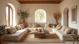 sala-estilo-mediterraneo-moveis-tecidos-e-tons-neutros